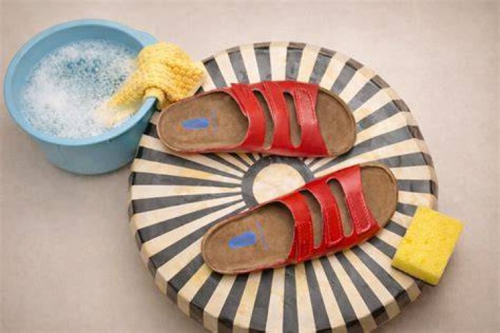 How do you clean elastic sandals?