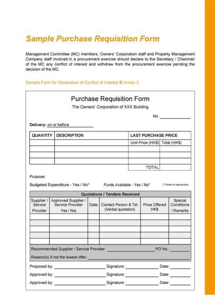 How do you write a requisition form?