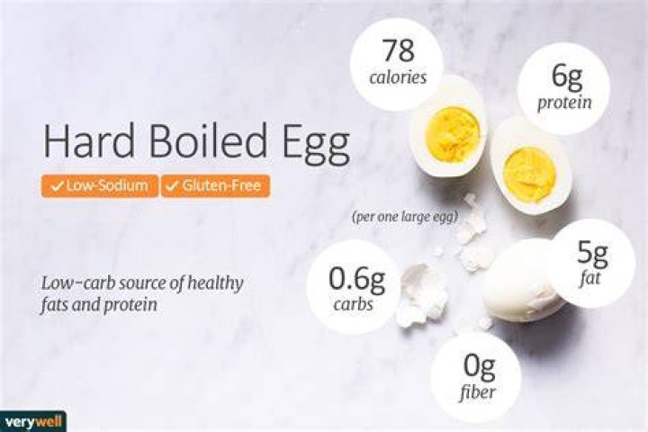 How many carbs and protein in a hard boiled egg?