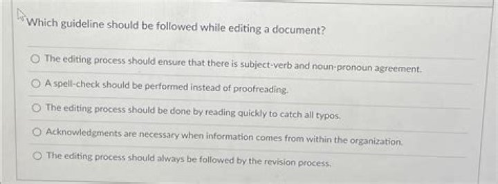 What are the five rules which should be followed while editing?