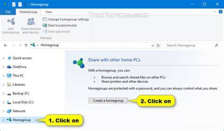 Where can I find the HomeGroup password Windows 10?